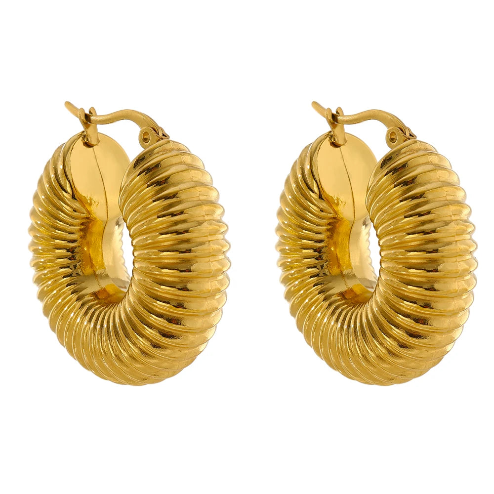 Divina Chunky Hoop Earrings