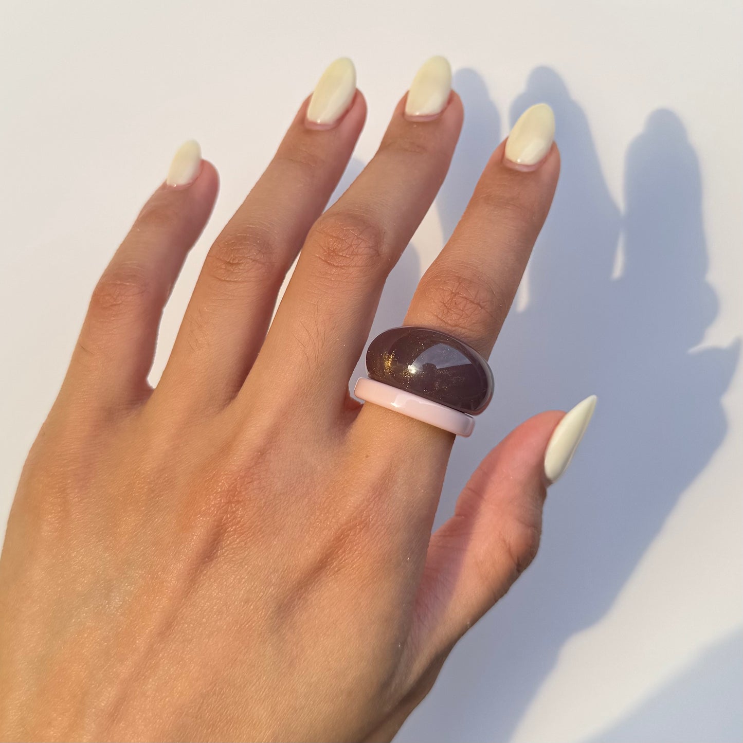 Autumn Retro Marble Rings