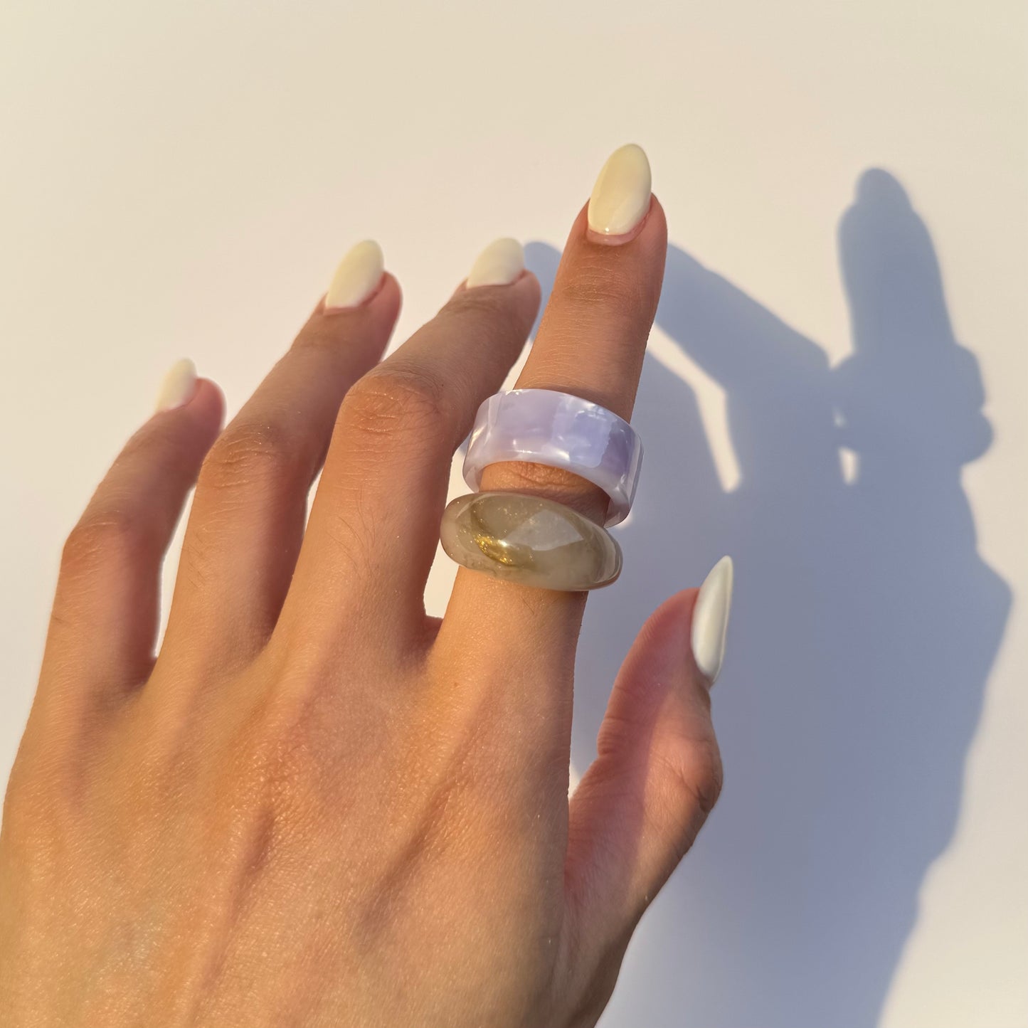 Autumn Retro Marble Rings