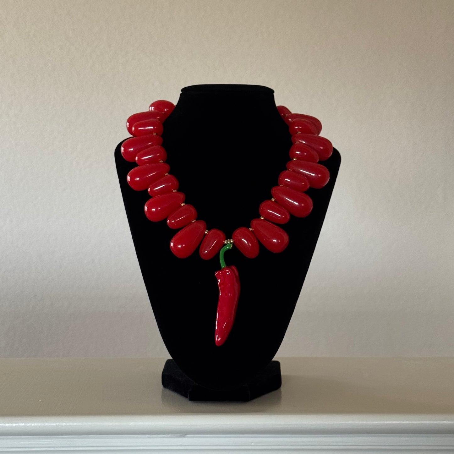 Anita Beads Chili Pendant Necklace