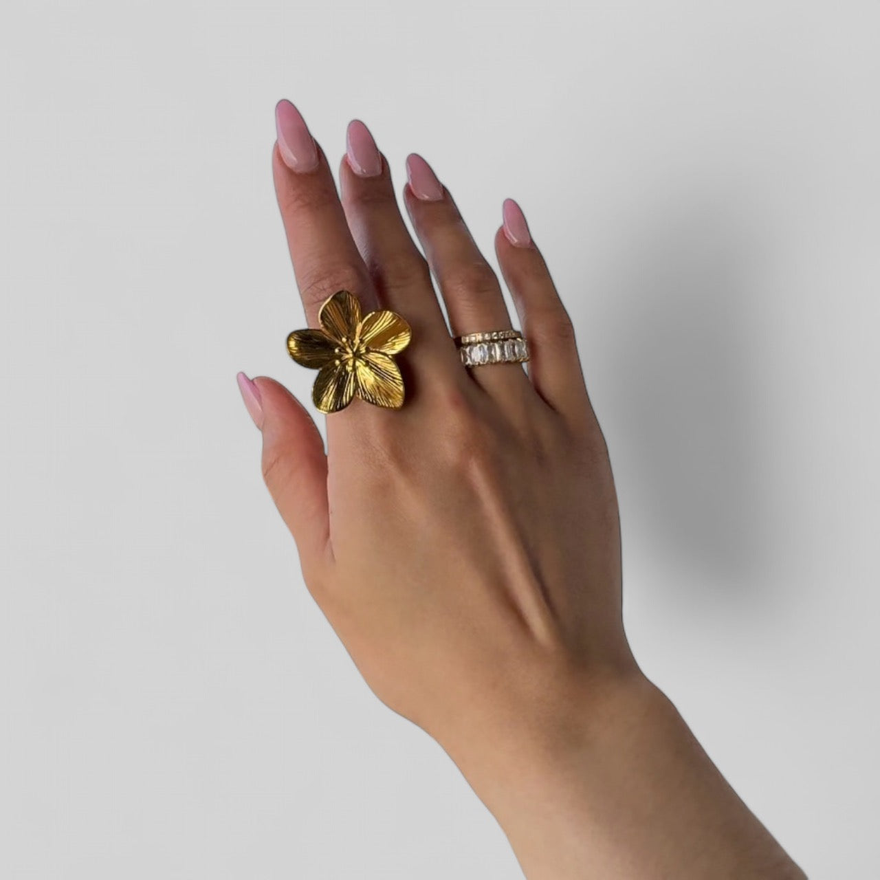 Ruby Vintage Flower Statement Ring