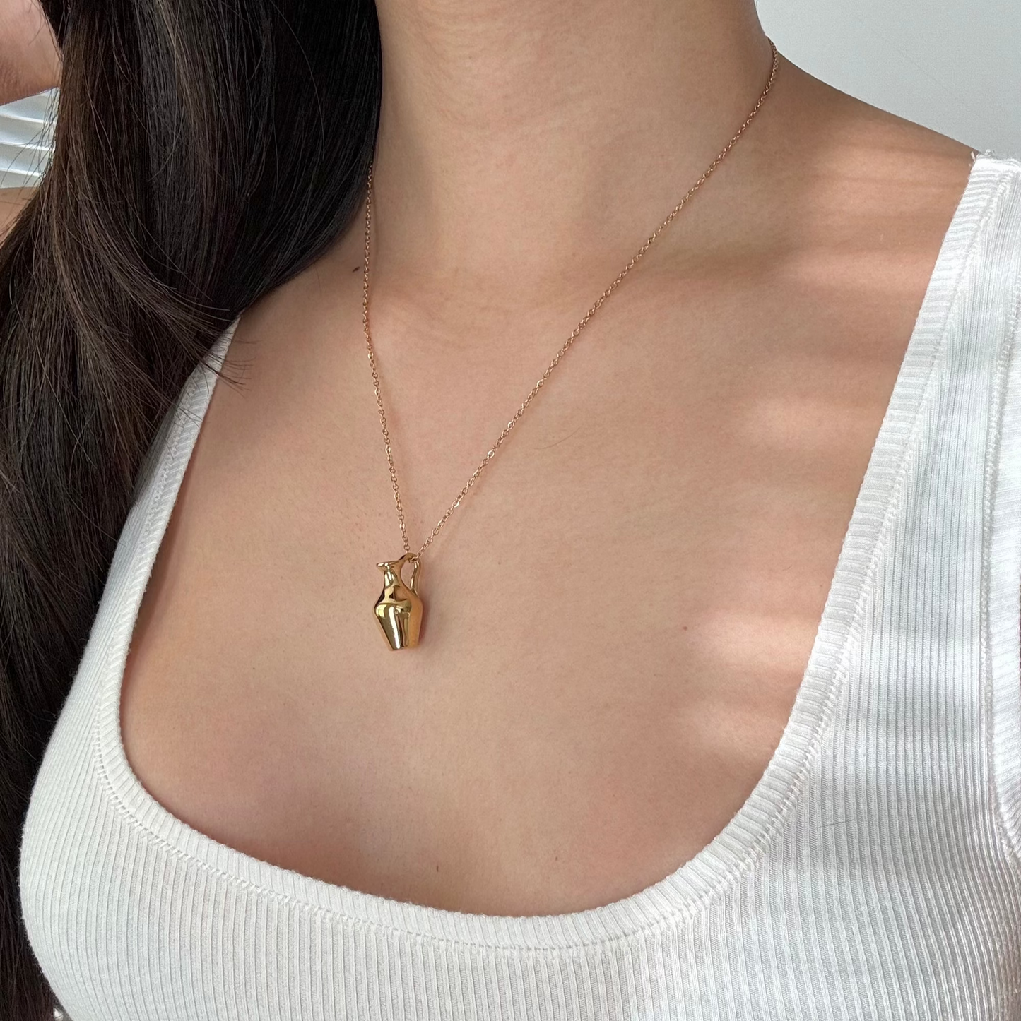 Jasmine Vase Charm Necklace