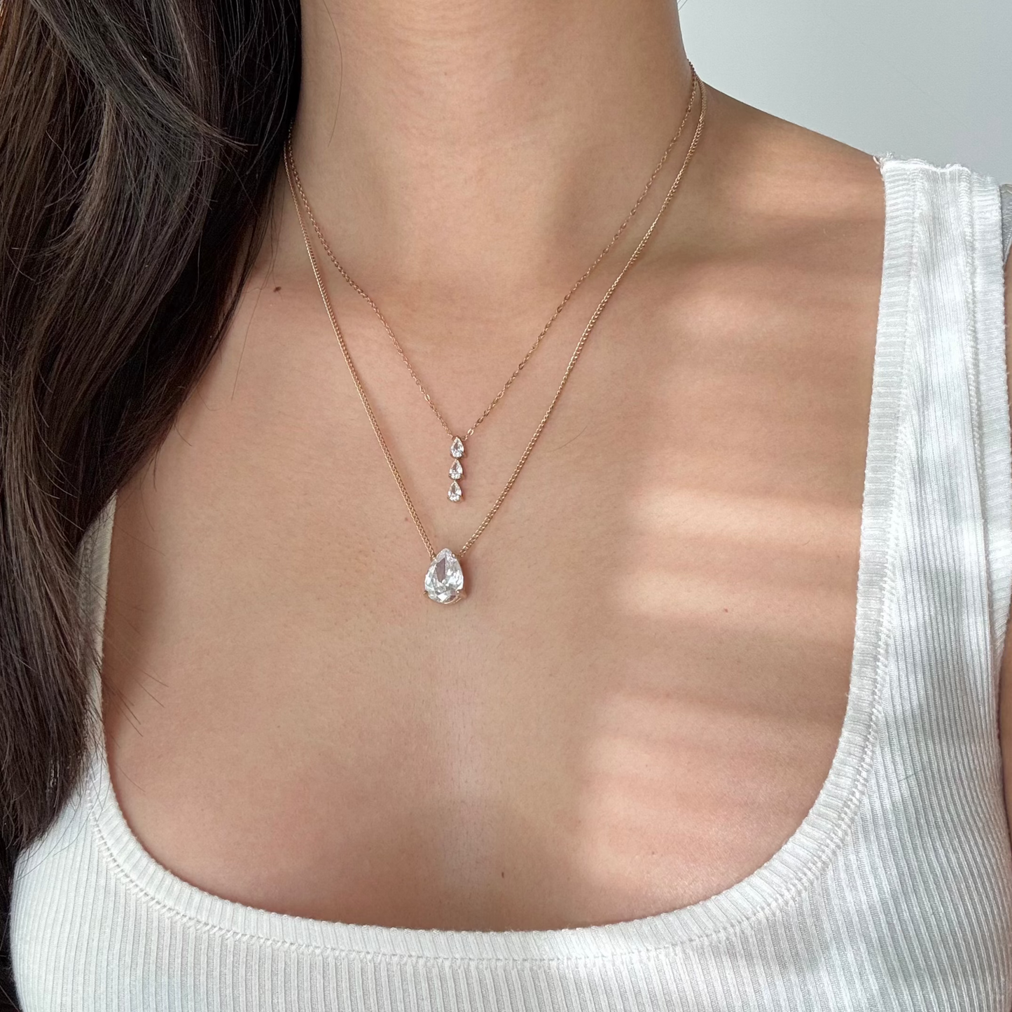 Aimee Drop Zirconia Necklace