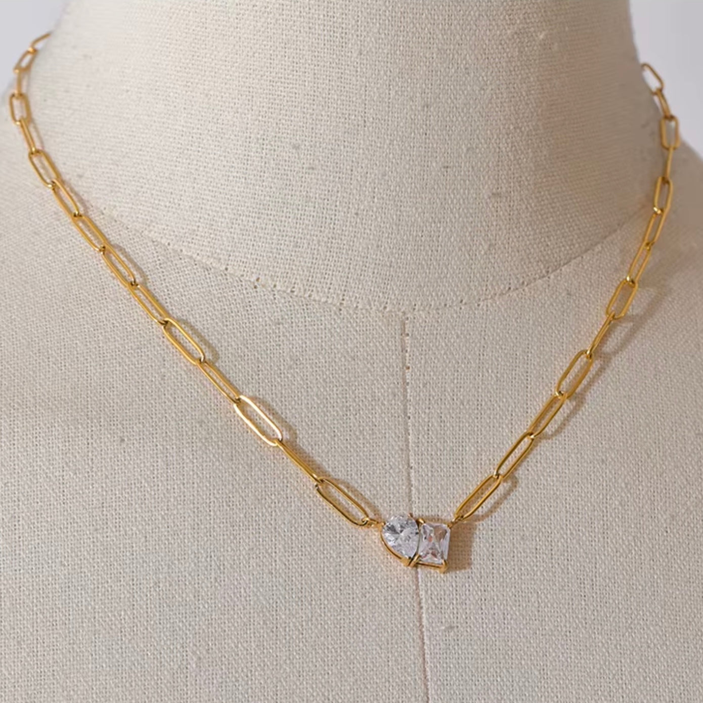 Ebony Zirconia Chain Necklace