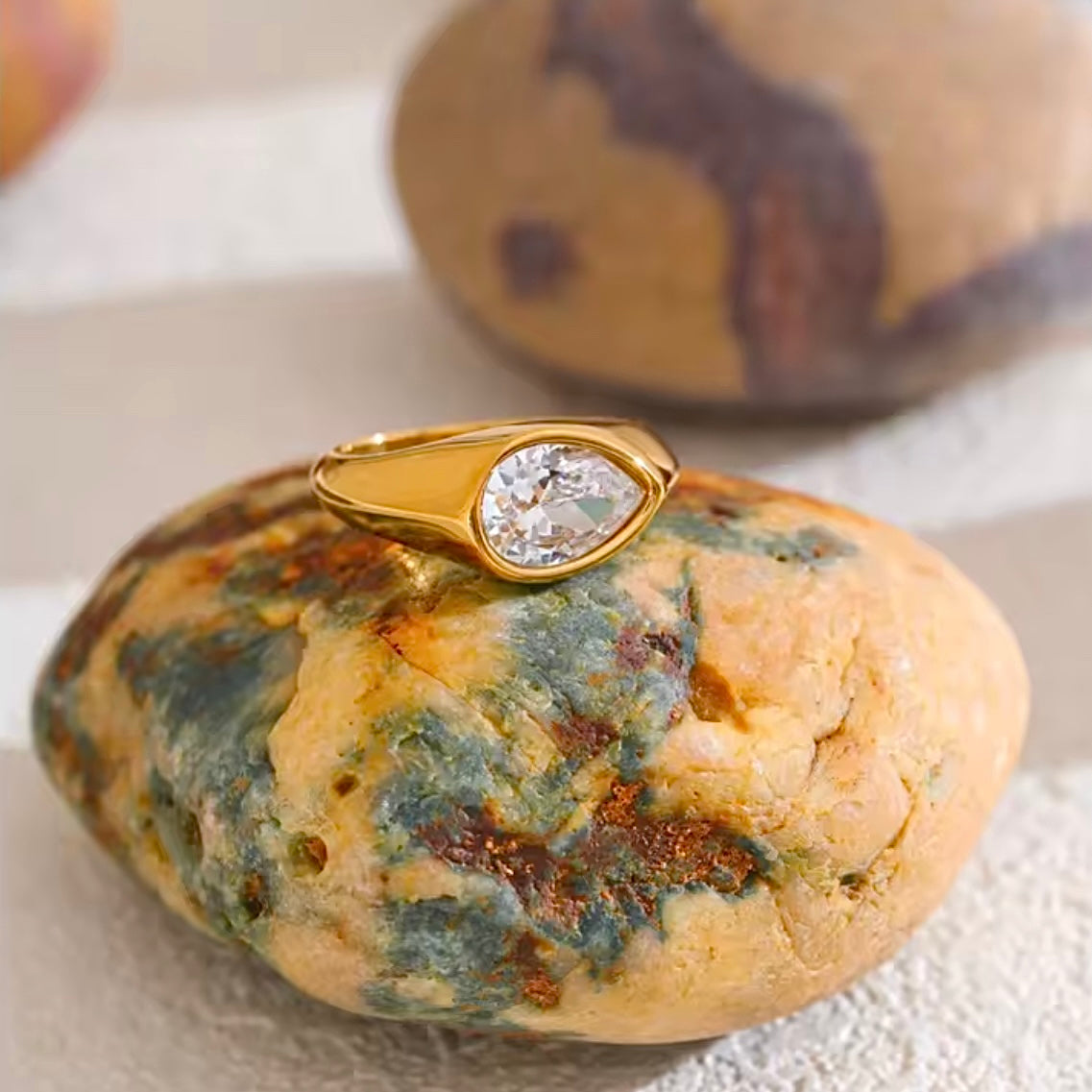 Cassidie Waterdrop Zirconia Ring