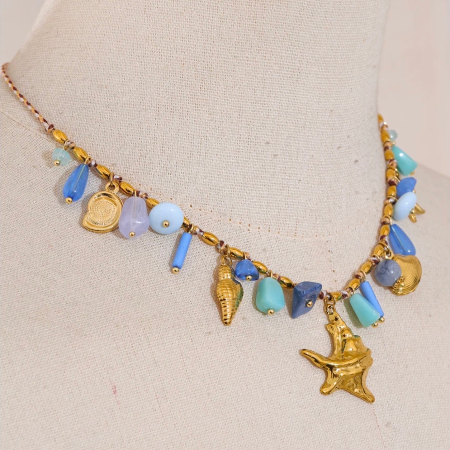 Celeste Natural Sone Handmade Necklace