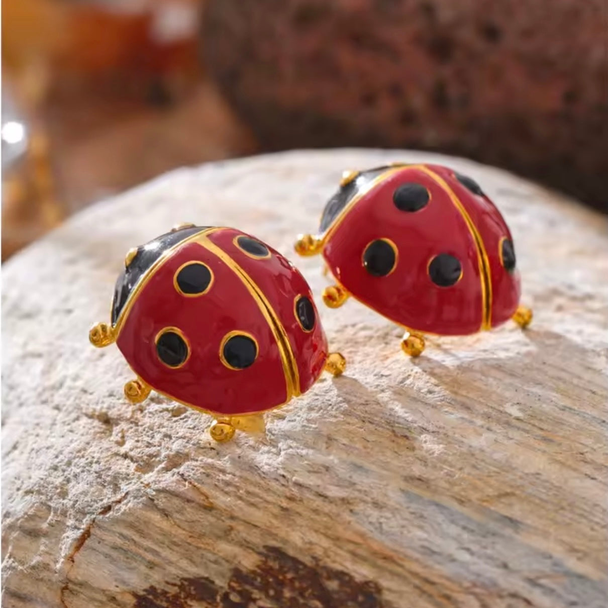 Willow Ladybug Earrings