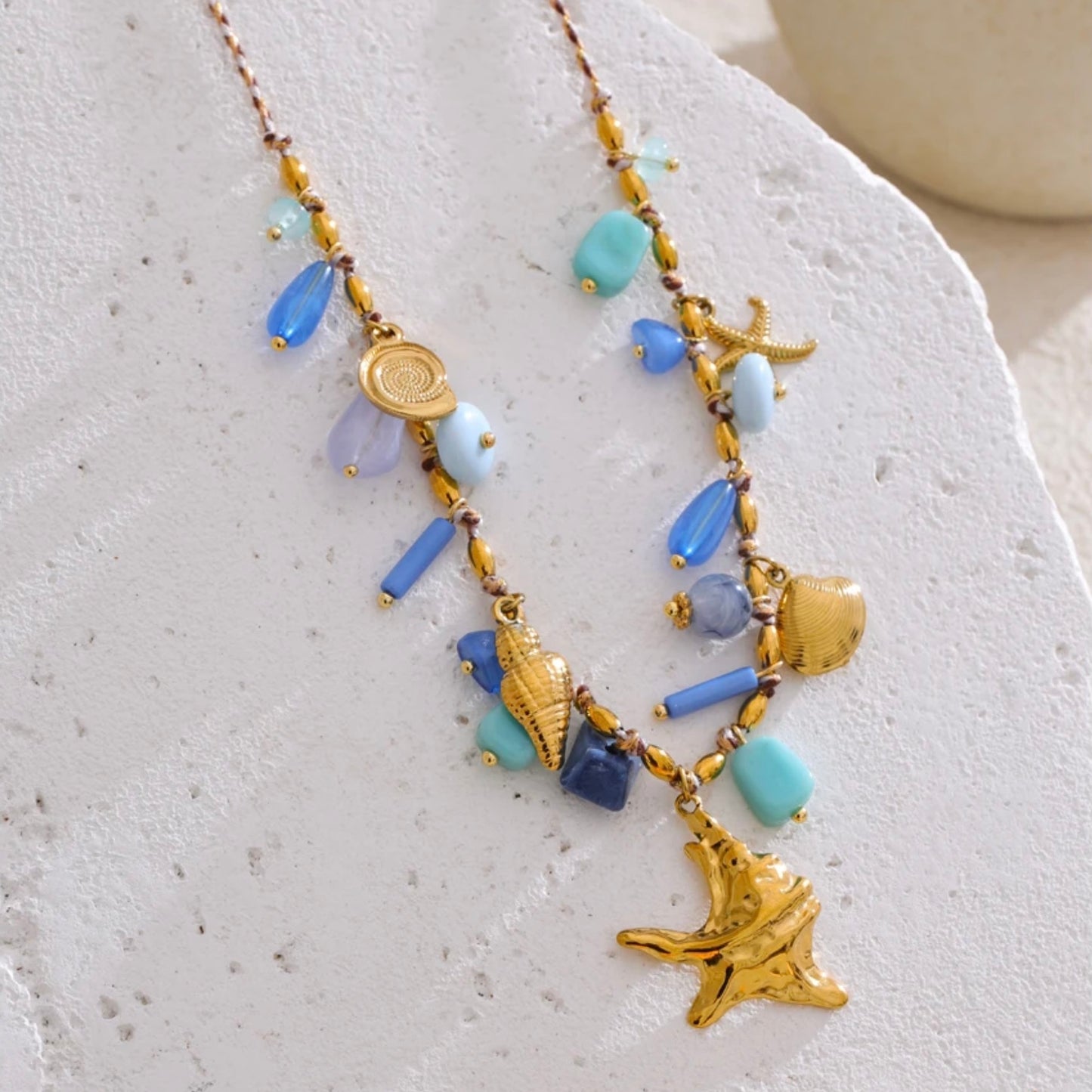 Celeste Natural Sone Handmade Necklace