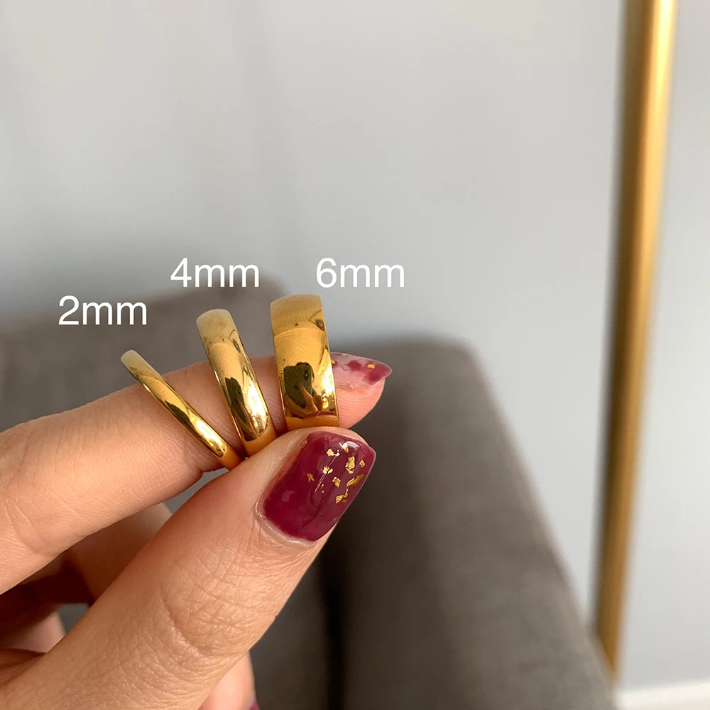 Aria Minimalist Classic Gold Ring