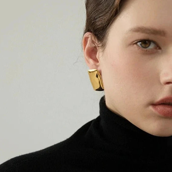 Alicia Rectangle Stud Earrings