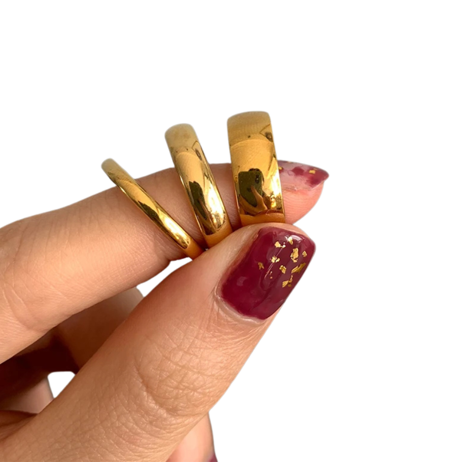 Aria Minimalist Classic Gold Ring