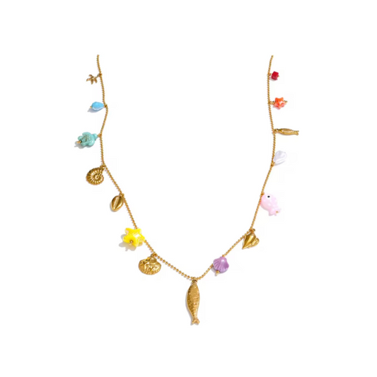 Hazel Ceramic Pendant Long Necklace