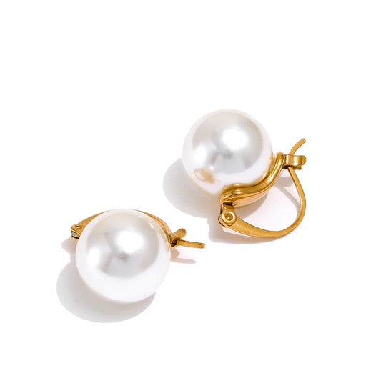 Janece Pearl Hoop Earrings