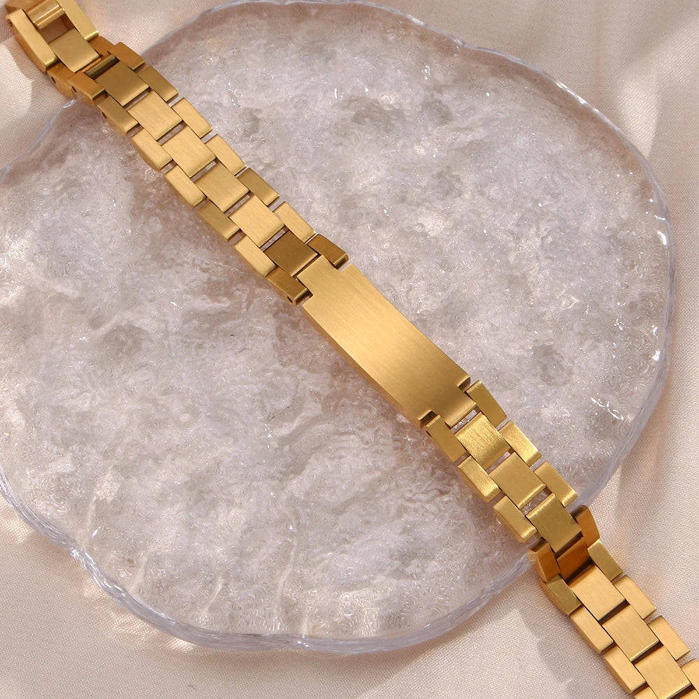 Chloe Cubic Clear Zirconia Watchband Bracelet