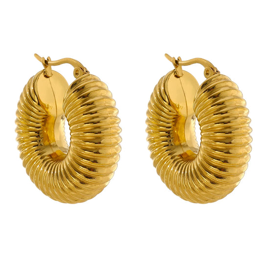 Divina Chunky Hoop Earrings