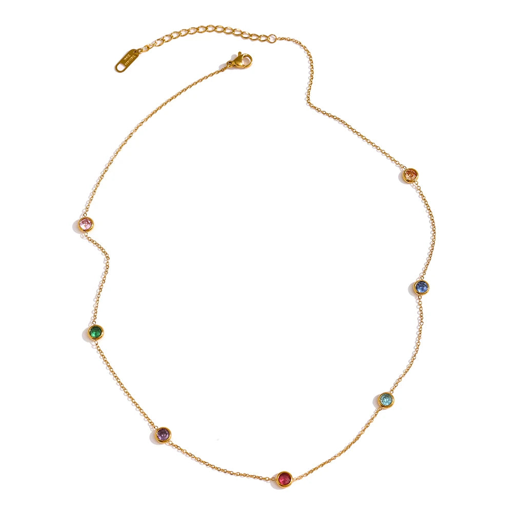 Harper Colorful Cubic Zirconia Necklace