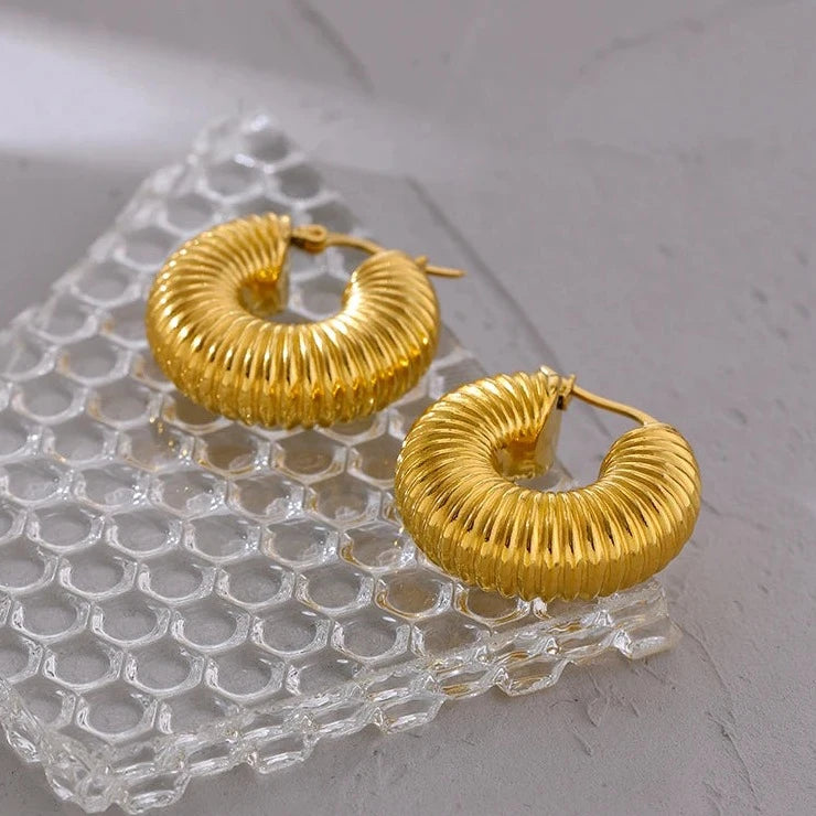 Divina Chunky Hoop Earrings