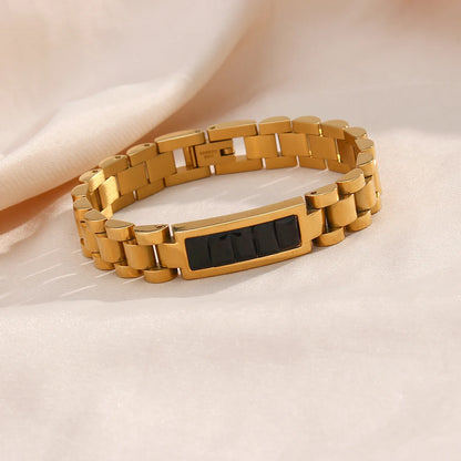 Chloe Cubic Black Zirconia Watchband Bracelet