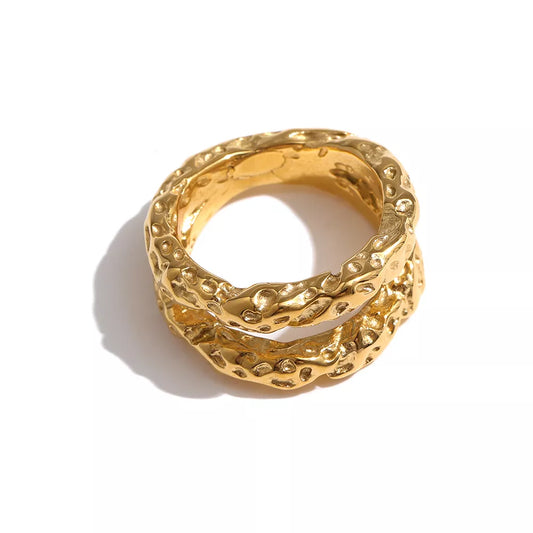 Yvette Texture Double Ring