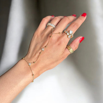 Maeve Heart Zirconia Hand Chain