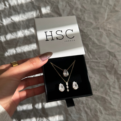 Aimee Earrings + Necklace Stack