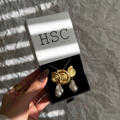 Luna Shell Earrings + Necklace