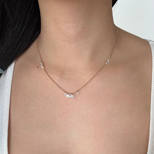 Sallie Delicate Zirconia Stones Necklace