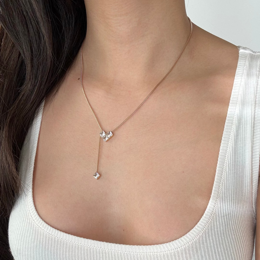 Estelle Cubic Zirconia Heart Necklace
