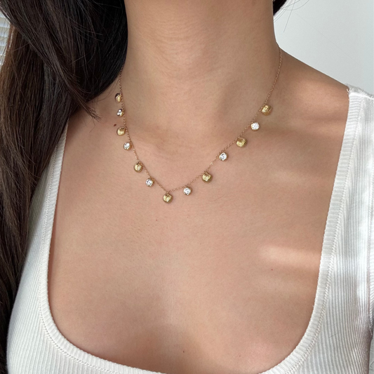 Annika Sea Shell Zirconia Chain Necklace