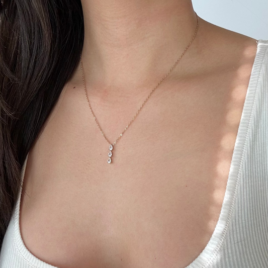 Aimee Drop Zirconia Necklace