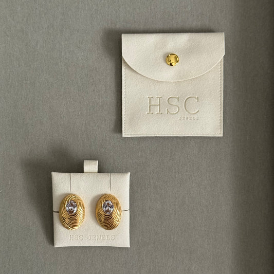 Jalen Textured Zirconia Earrings
