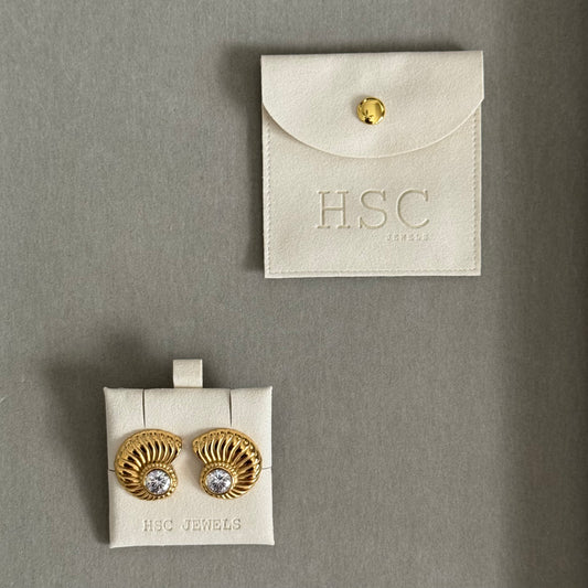 Luna Shell Zirconia Earrings