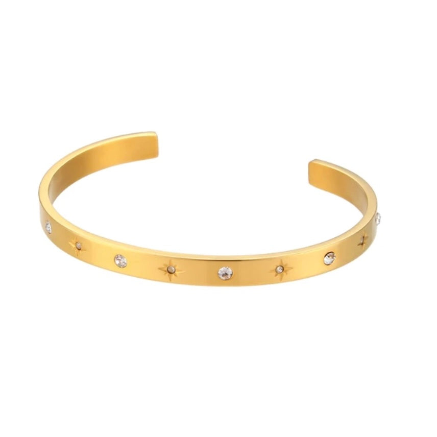 Camile Crystal Zirconia Cuff Bangle