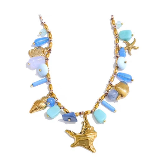 Celeste Natural Sone Handmade Necklace