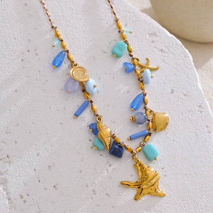 Celeste Natural Sone Handmade Necklace