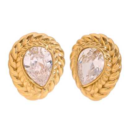 Leslie Braided Edge Earrings