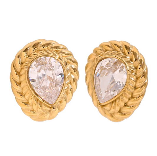 Leslie Braided Edge Earrings