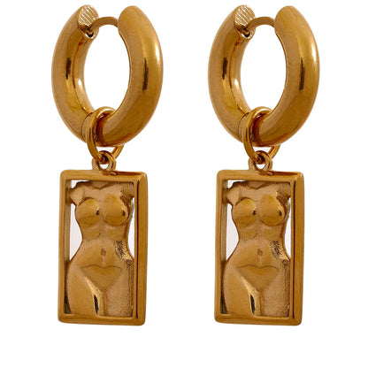 Megan Body Drop Hoop Earrings