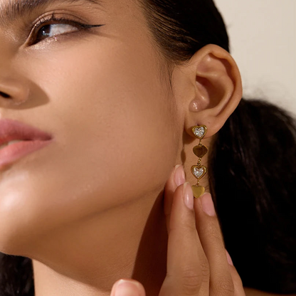 Aubrielle Heart Drop Earrings
