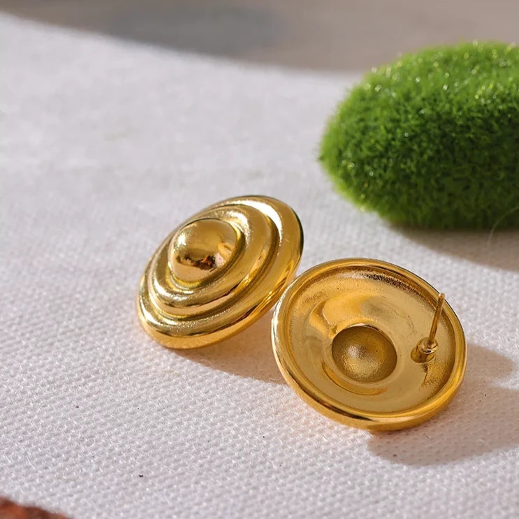 Karina Round Stud Earrings