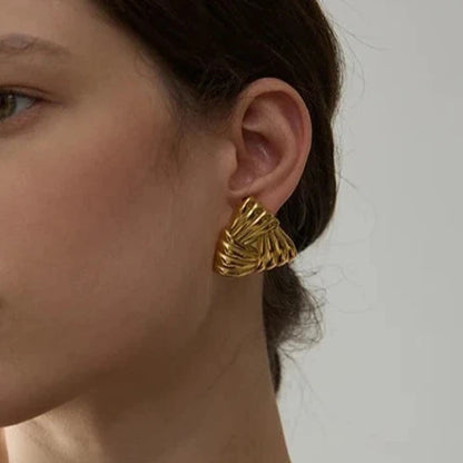 Bettie Triangle Texture Earrings
