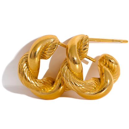 Almira Twisted Hoop Earrings