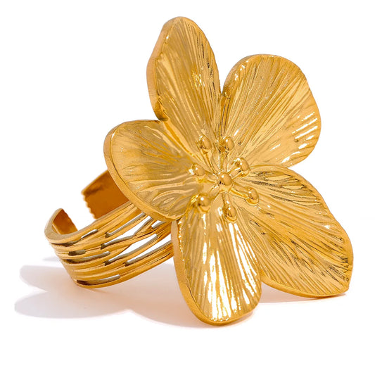 Ruby Vintage Flower Statement Ring