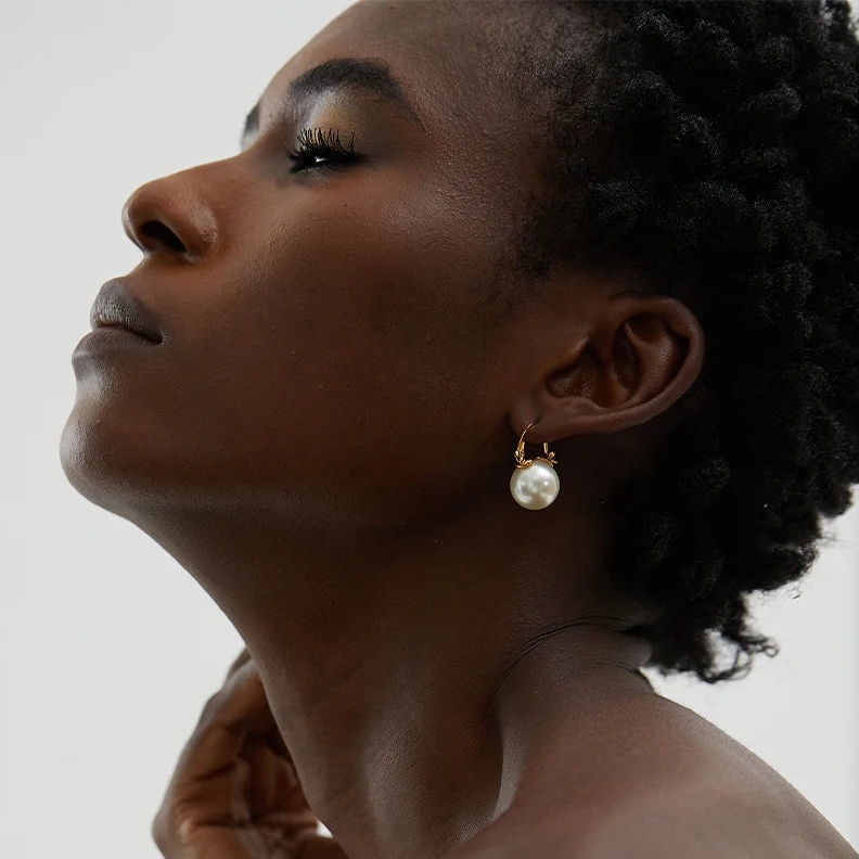 Janece Pearl Hoop Earrings