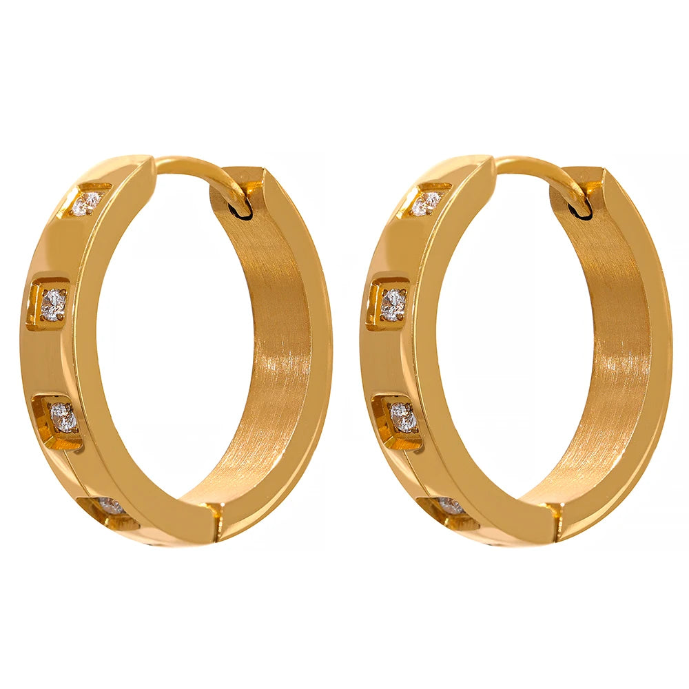 Lindsay Cubic Zirconia Hoop Earrings