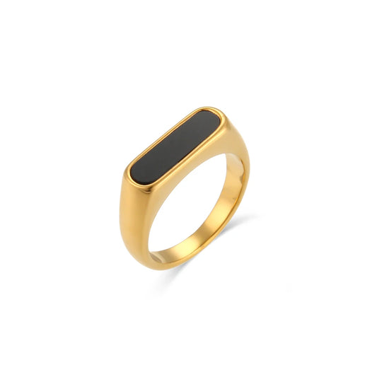 Elena Black Shell Ring