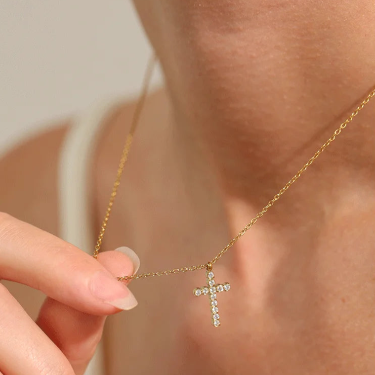 Tiara Cross Pendant Necklace