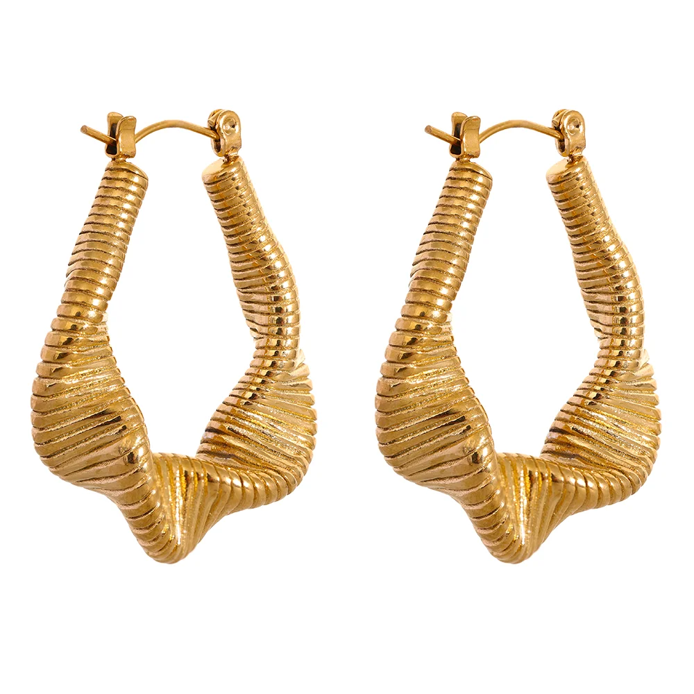 Savanna Twisted Hoop Earrings