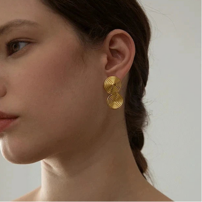 Janet Round Statement Stud Earrings