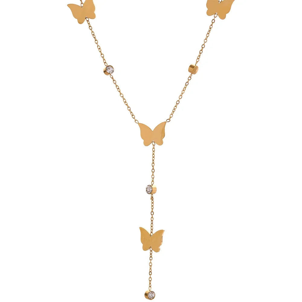 Zara Chic Butterfly Chain Necklace